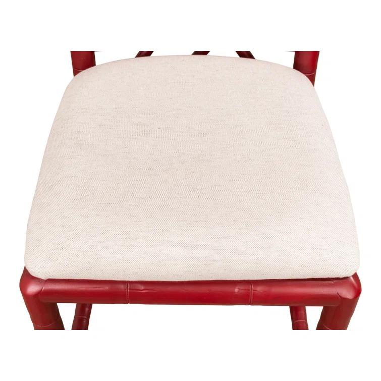 Red Birch Faux Bamboo Cross Back Side Chair