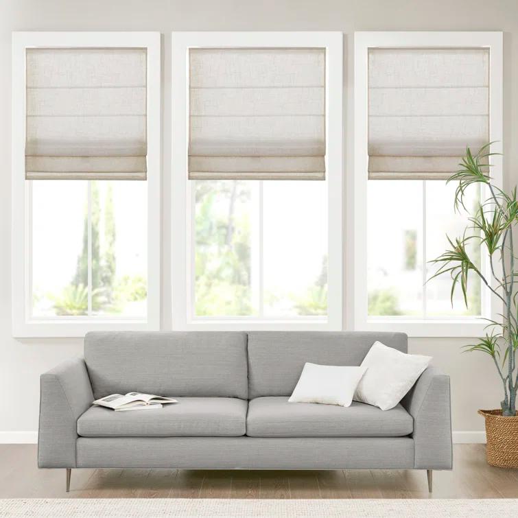 Kyler Linen Blend Light Filtering Roman Shade