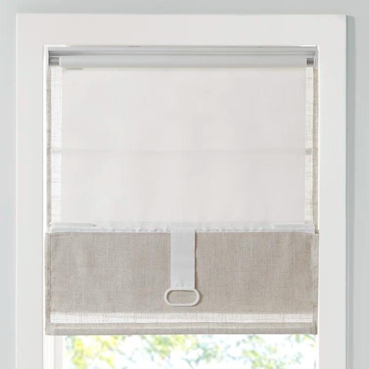 Kyler Linen Blend Light Filtering Roman Shade