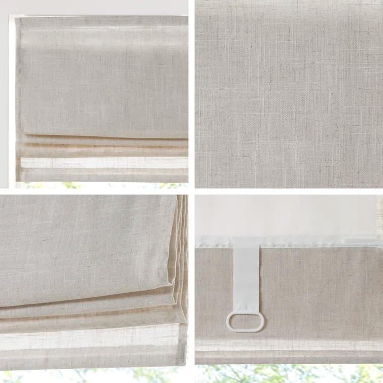 Kyler Linen Blend Light Filtering Roman Shade
