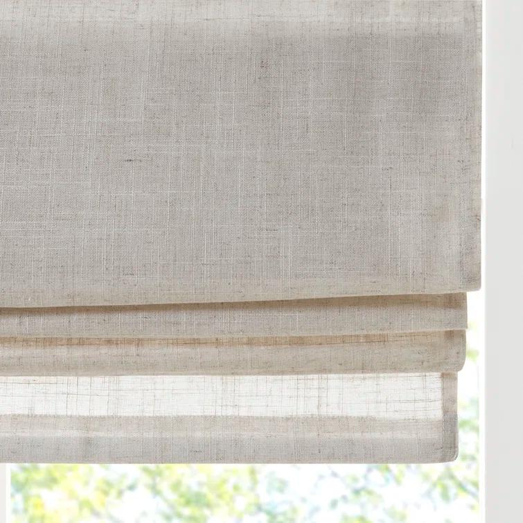 Kyler Linen Blend Light Filtering Roman Shade