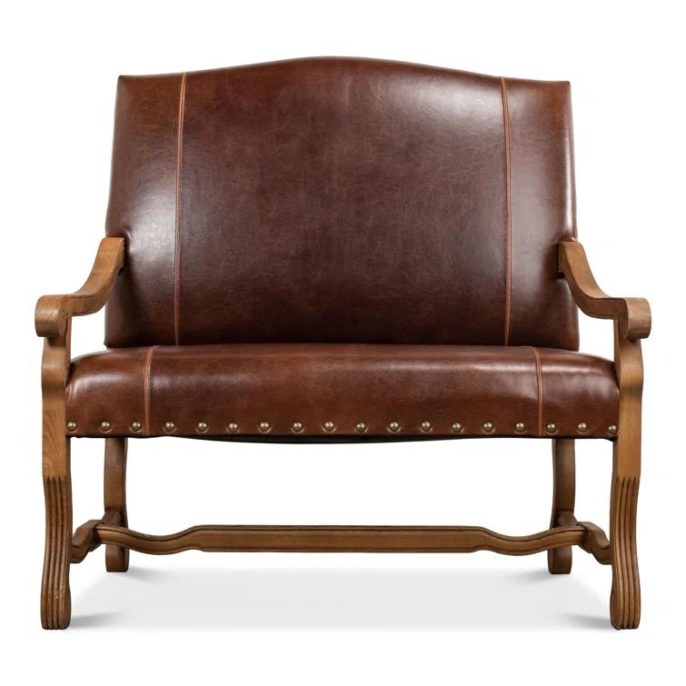 Sarreid Ltd Italian 44.5'' Leather Settee