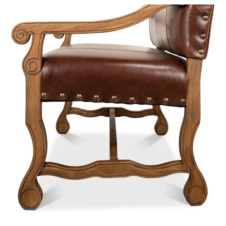 Sarreid Ltd Italian 44.5'' Leather Settee