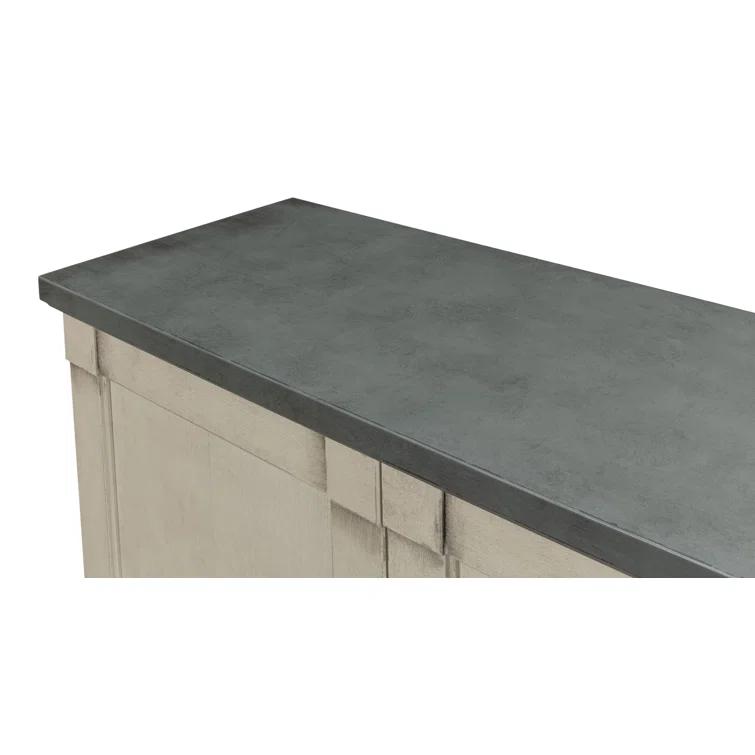 Boxholm Transitional 112'' Gray Stone Sideboard