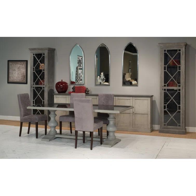 Boxholm Transitional 112'' Gray Stone Sideboard
