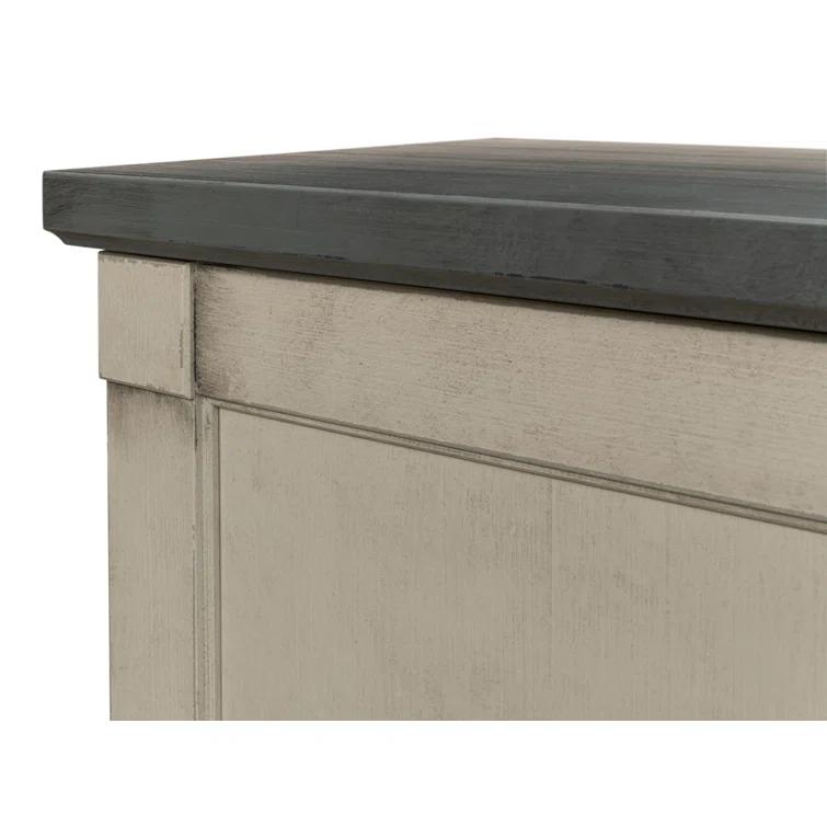 Boxholm Transitional 112'' Gray Stone Sideboard