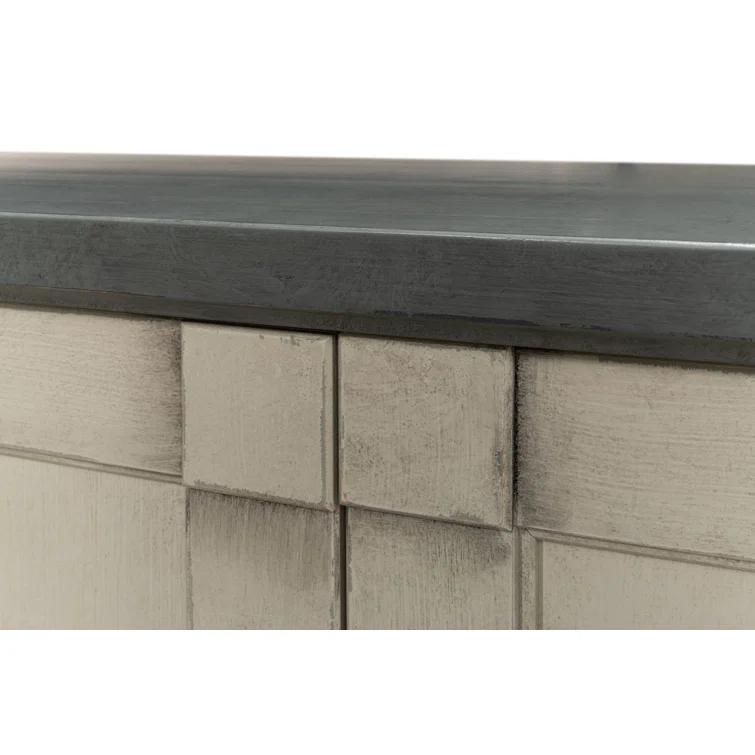 Boxholm Transitional 112'' Gray Stone Sideboard