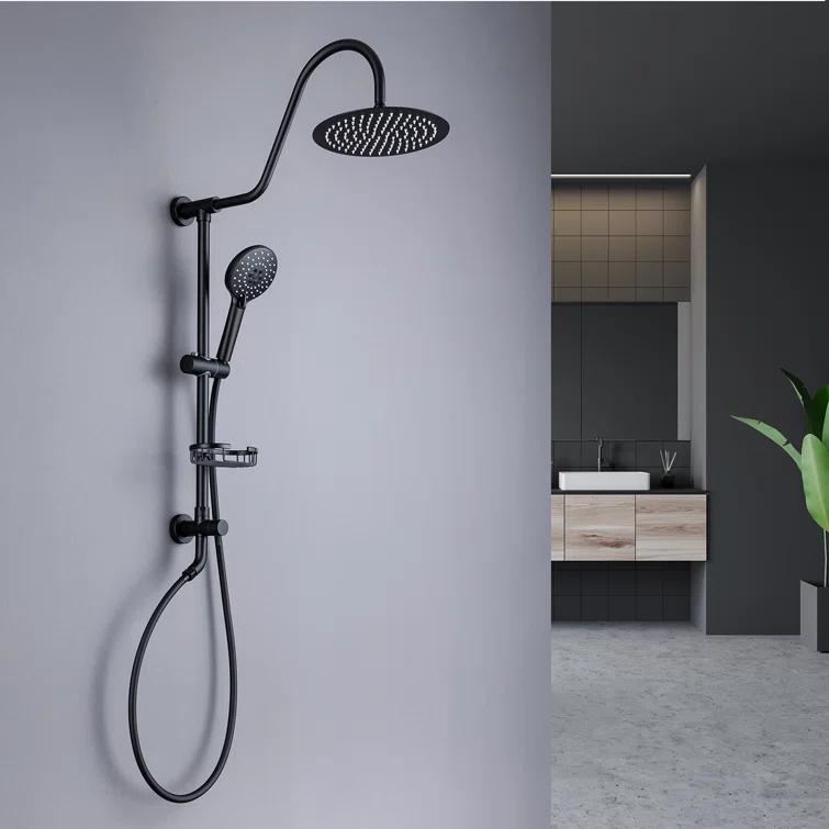 Rainlex Rainlex Rain Shower System Multi-function Hand Shower with  Slide Bar RX2001H