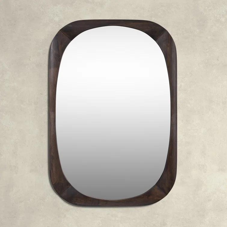 Henna Wood Flat Wall Mirror