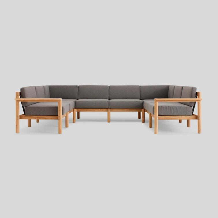 Haven 8 - Person Modular Patio Conversation Sets with Sunbrella® Cushions