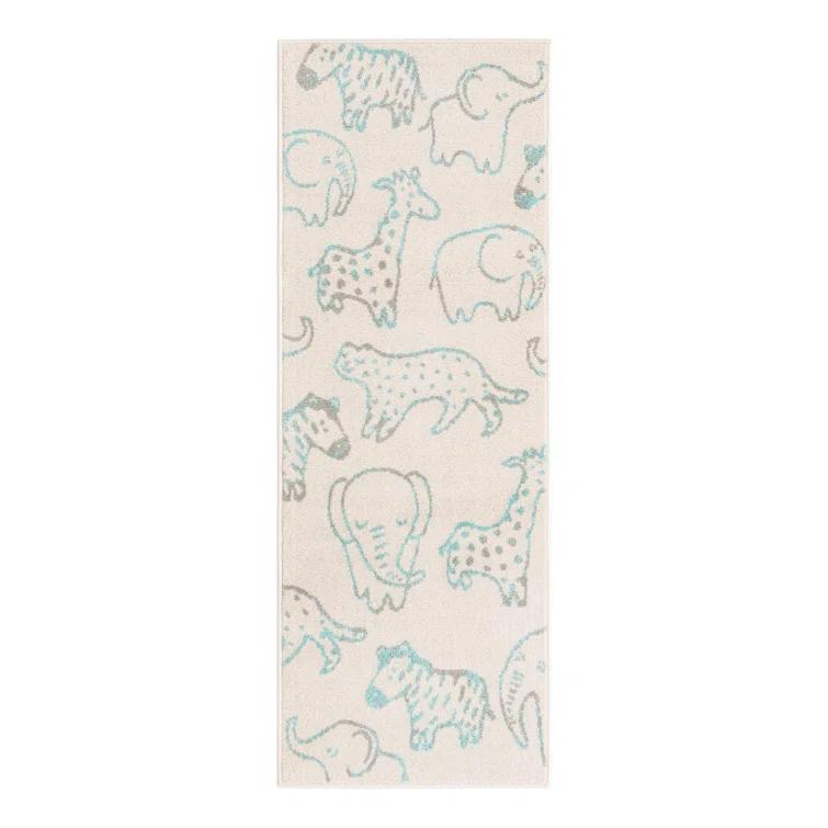 Whimsy Safari Animals Kid Rug