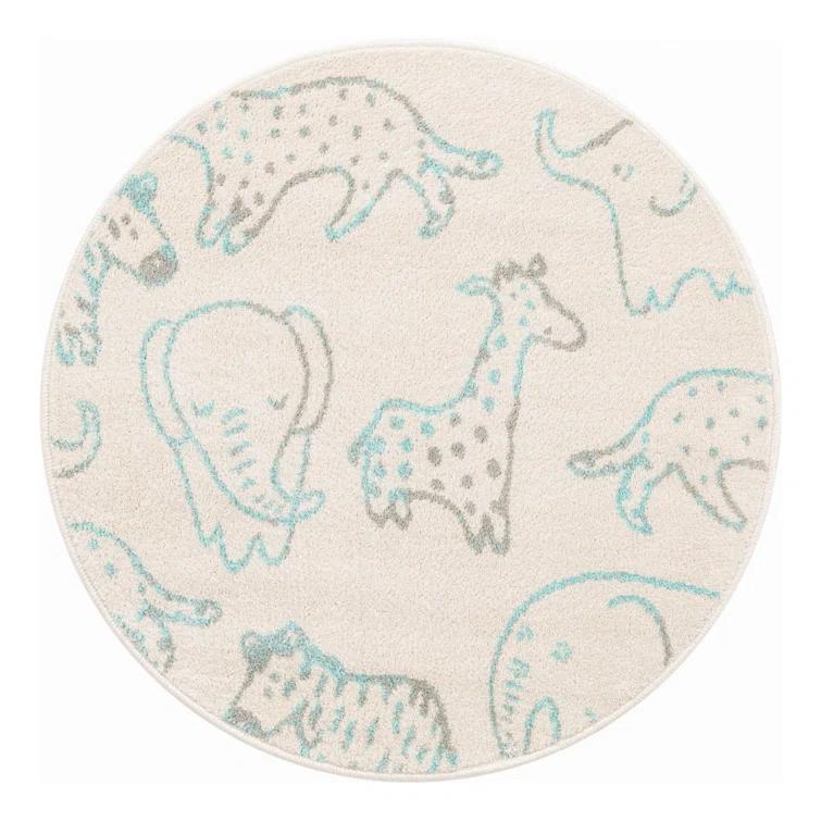 Whimsy Safari Animals Kid Rug