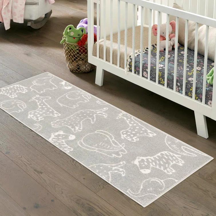 Whimsy Safari Animals Kid Rug