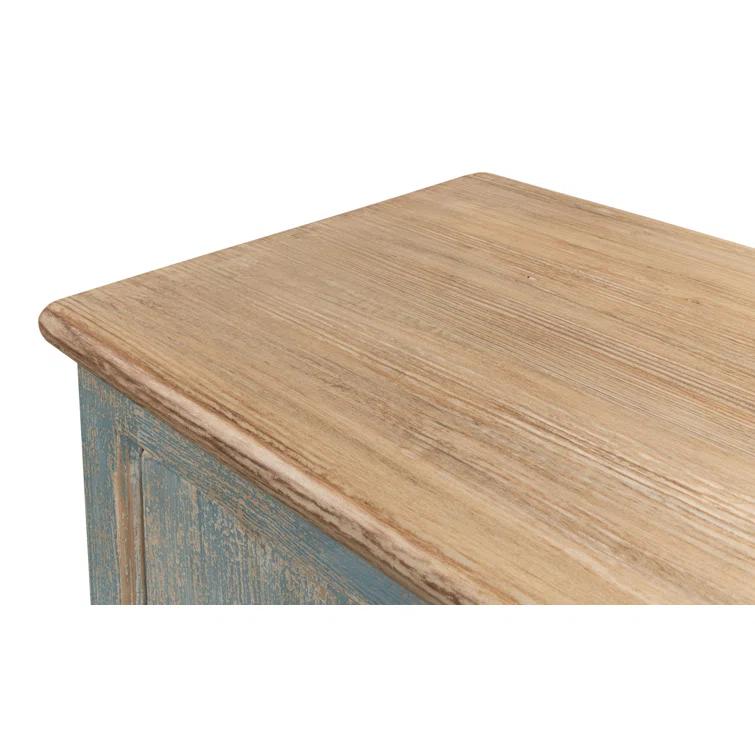 Antique Blue 122'' Traditional Wooden Sideboard