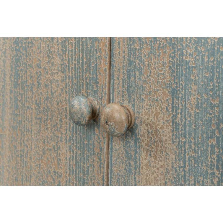 Antique Blue 122'' Traditional Wooden Sideboard