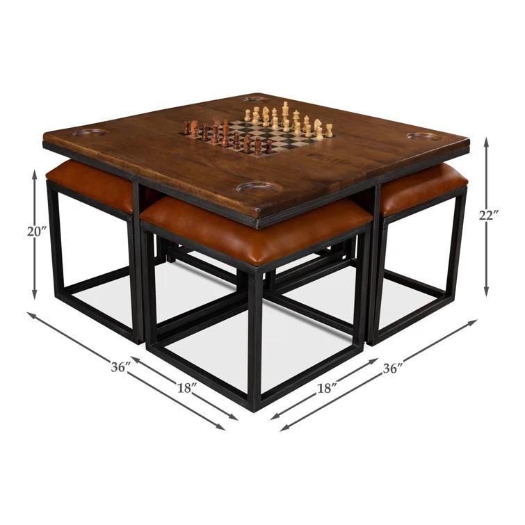 Sarreid Ltd Sarreid Ltd 36'' L Solid + Manufactured Wood Game Set