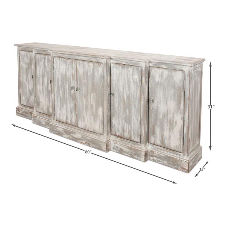 Waterfall 80'' Solid Wood Sideboard