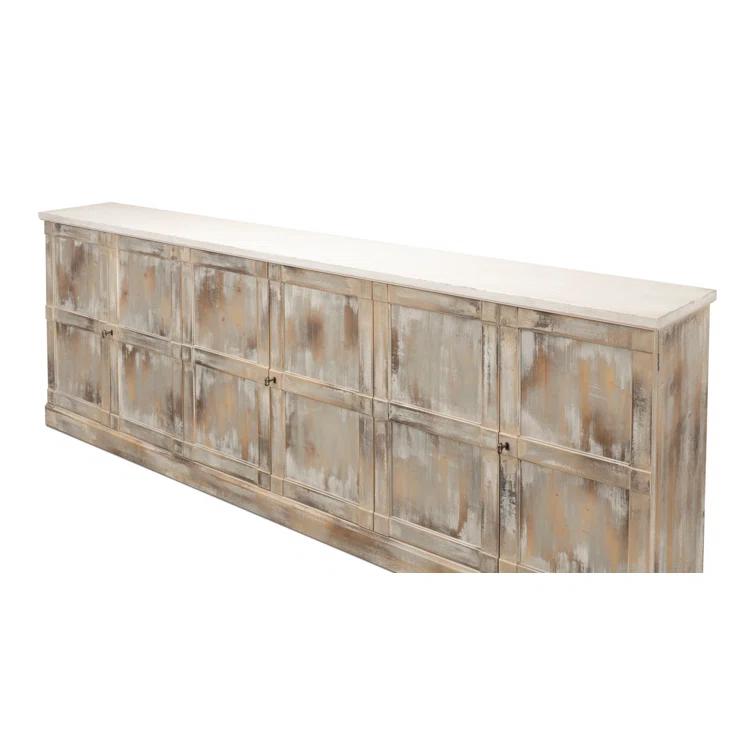 Boxholm Transitional 112'' Gray Stone Sideboard