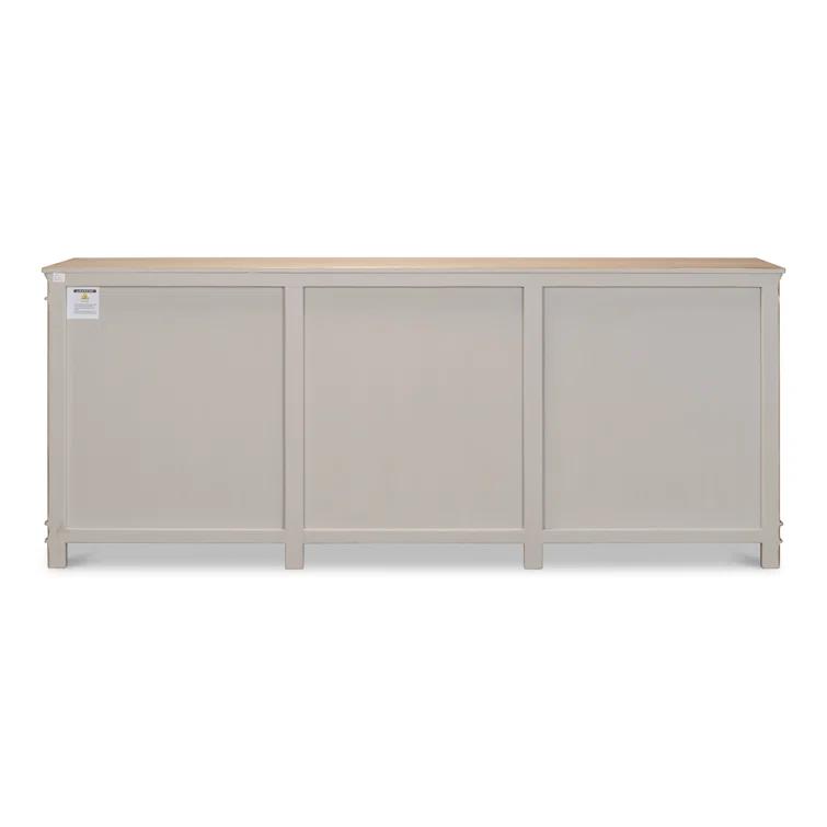 96'' Dark Beige Pine Traditional Sideboard