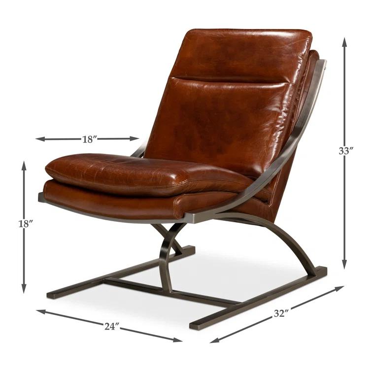 Mc Queen Leather Accent Chair
