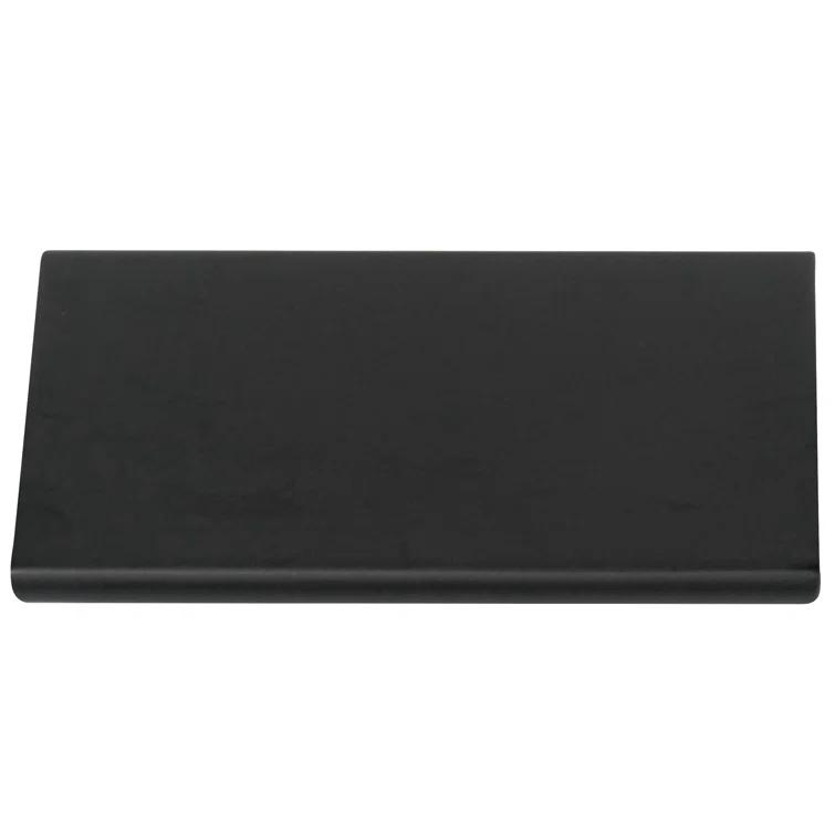Laurey Laurey Edge Pull 12" Center-To Center Matte Black Edge Cabinet Pull