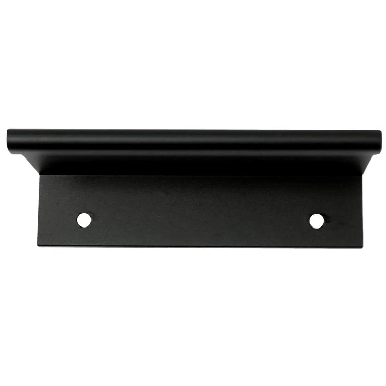 Laurey Laurey Edge Pull 12" Center-To Center Matte Black Edge Cabinet Pull