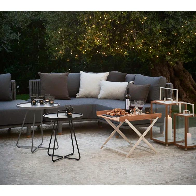 On-the-Move Round Metal Outdoor Side Table