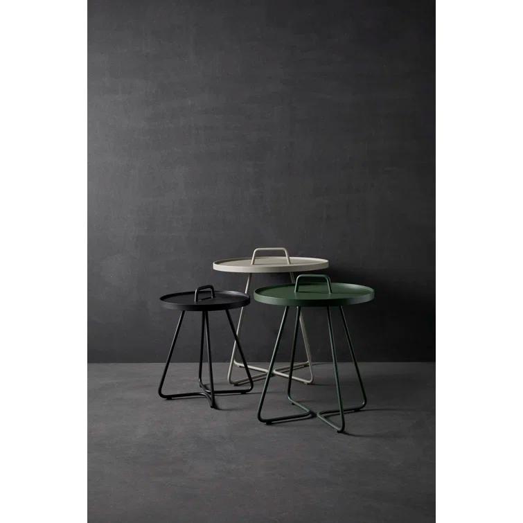 On-the-Move Round Metal Outdoor Side Table