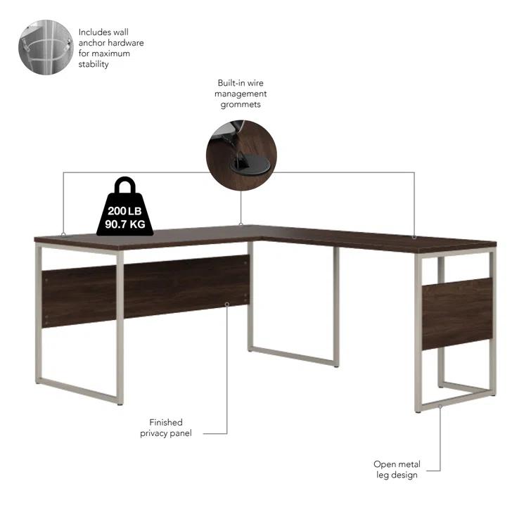 Hybrid L-Shaped Computer Desk Office Set