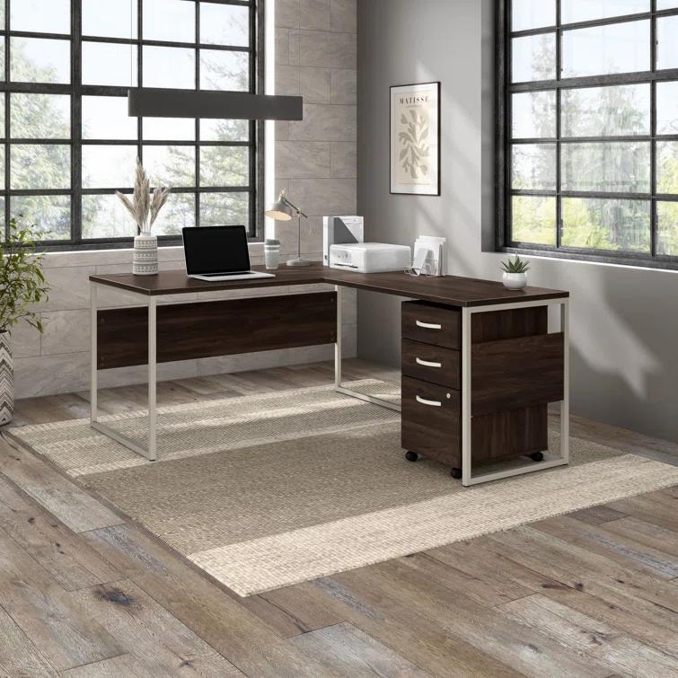 Hybrid L-Shaped Computer Desk Office Set