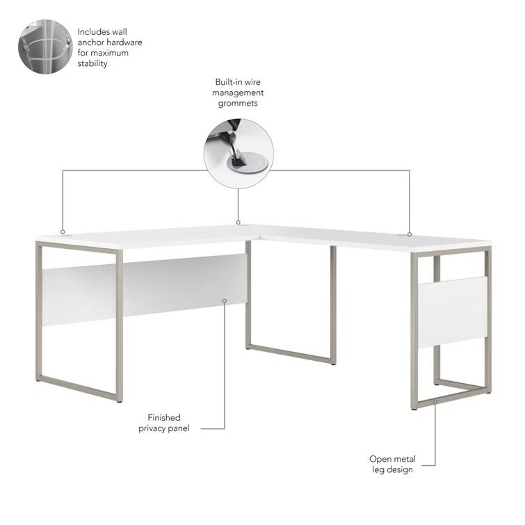 Hybrid L-Shaped Computer Desk Office Set