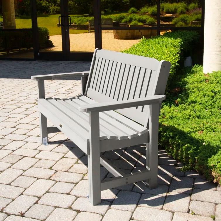 highwood  Commercial Grade Exeter 4 Foot Garden Bench Harbor Gray