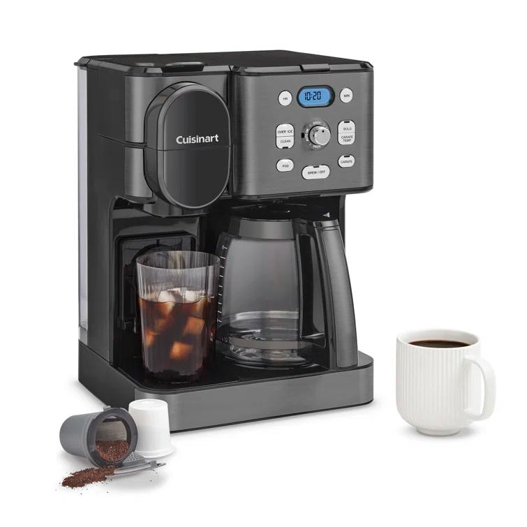 Cuisinart ® Coffee Center ® Black Stainless Steel 12-Cup Coffee Maker and Single Brewer
