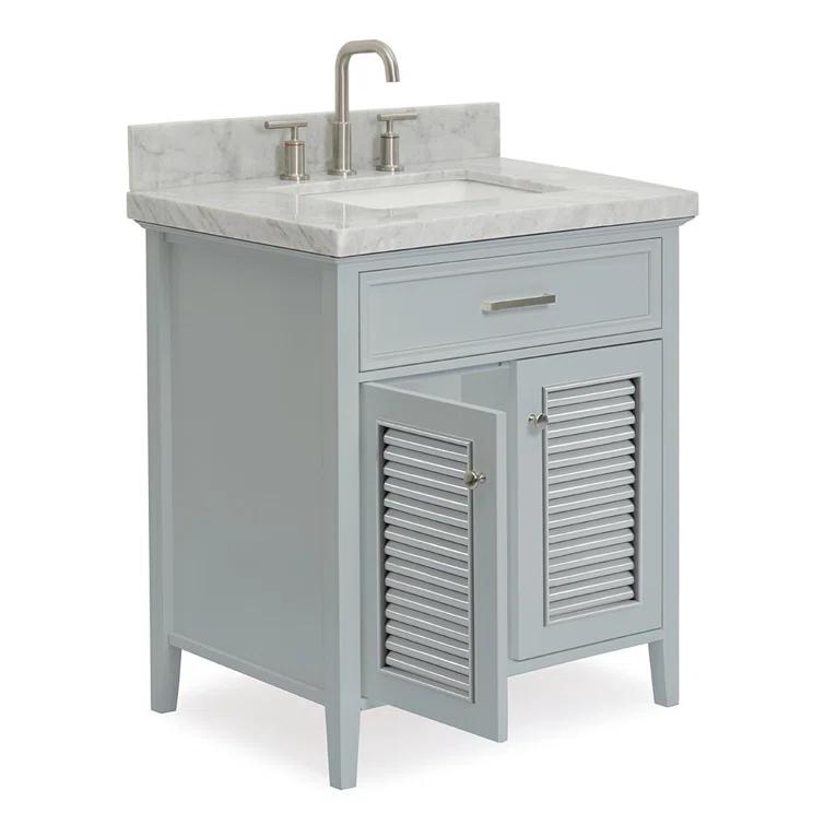 Hamil 31'' Single Bathroom Vanity with Marble Top