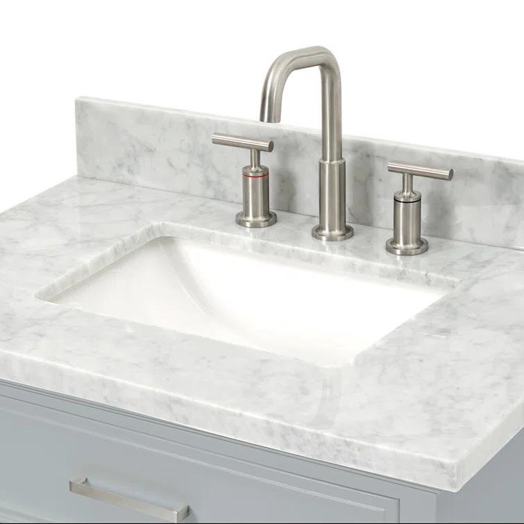 Hamil 31'' Single Bathroom Vanity with Marble Top