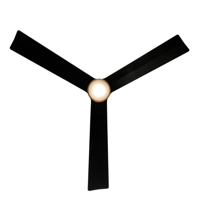 52" Smart Home Compatible 3 Blade Smart Ceiling Fan with Remote