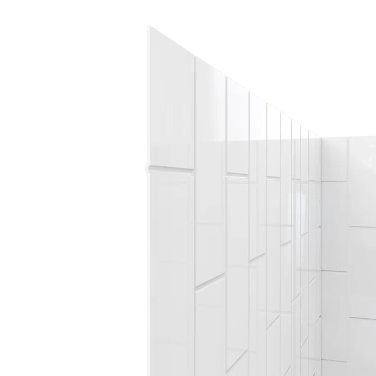 60" W x 34" D x 78" H Semi-Frameless Rectangle Shower Kit