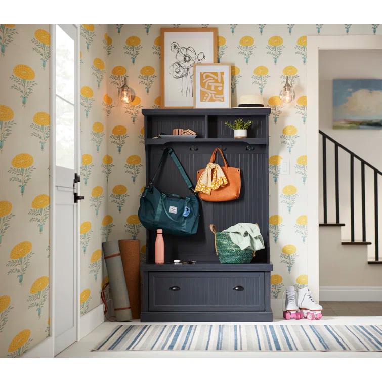 Seaside Hall Tree 40'' Wide with Bench and Shoe Storage