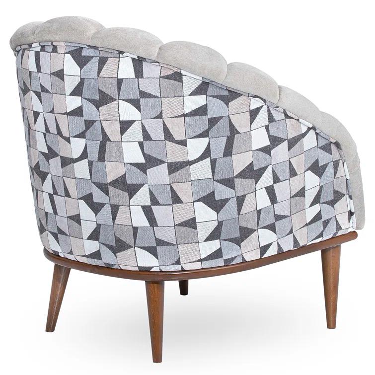 Balboa Chenille Accent Chair - Gray/Warm Walnut