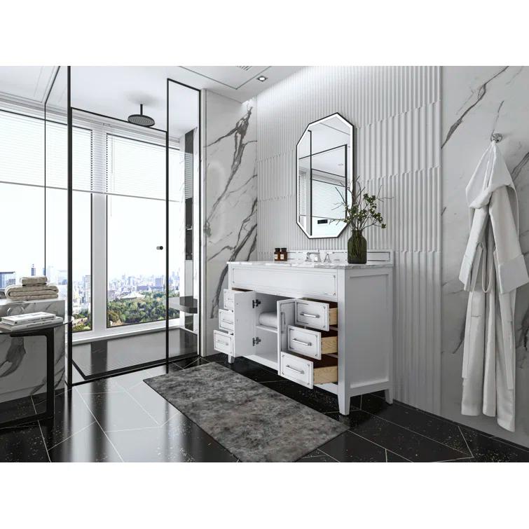 Aspen 48'' Single Bathroom Vanity with Marble Top
