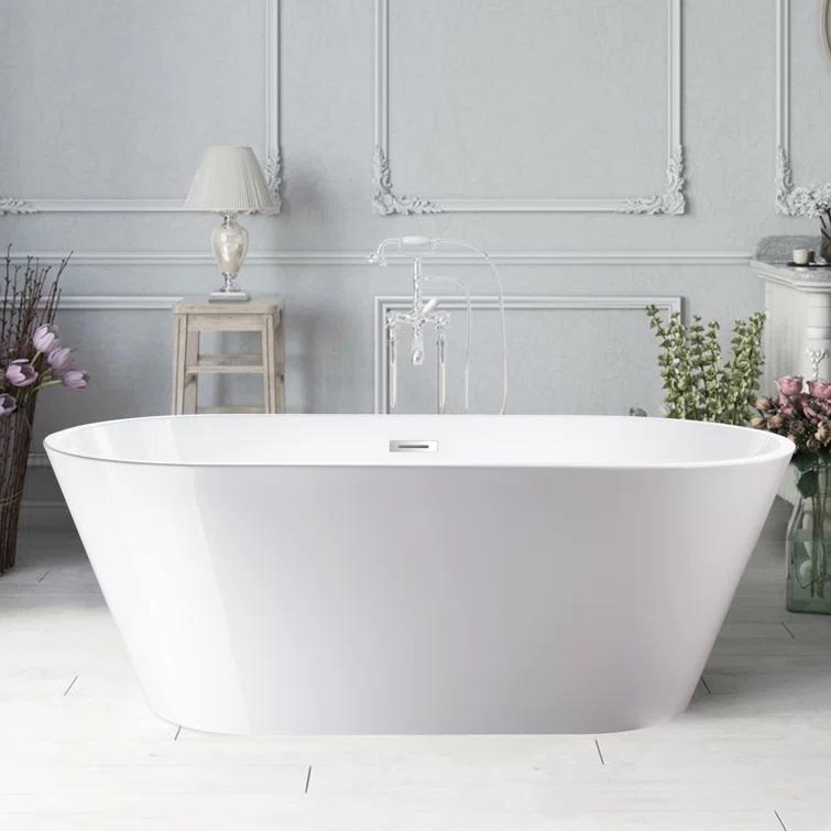 54'' x 29'' Freestanding Soaking Acrylic Bathtub
