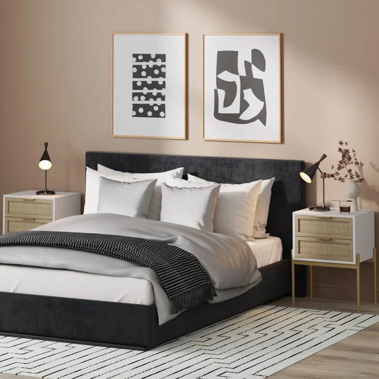 2-Piece End Table with Drawer Set