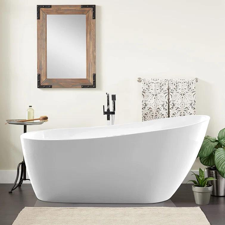 55.3" X 28.3" Freestanding Soaking Bathtub