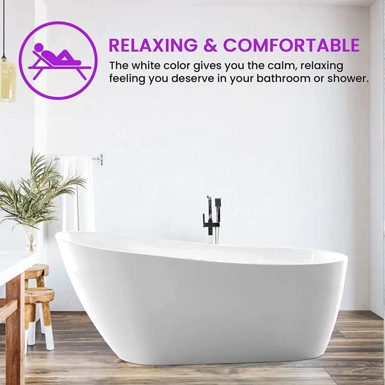 Cora 67" x 32" Freestanding Acrylic Bathtub