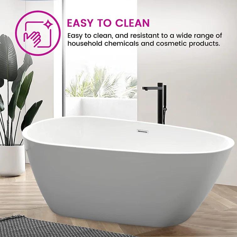Freestanding Soaking Acrylic Bathtub