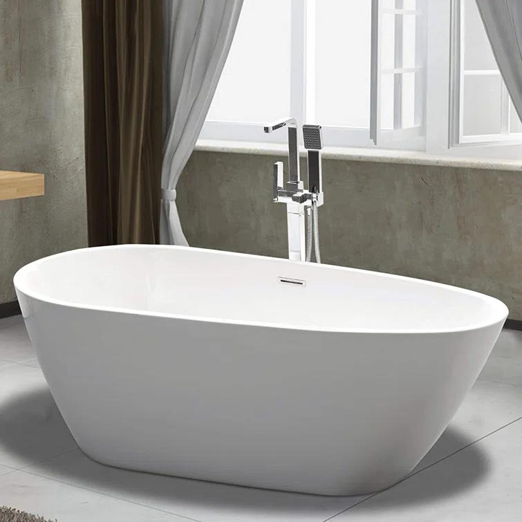 Freestanding Soaking Acrylic Bathtub