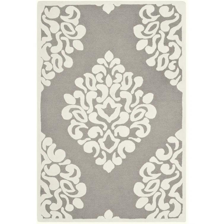 Floret Martha Stewart Hand Tufted Wool Damask Rug