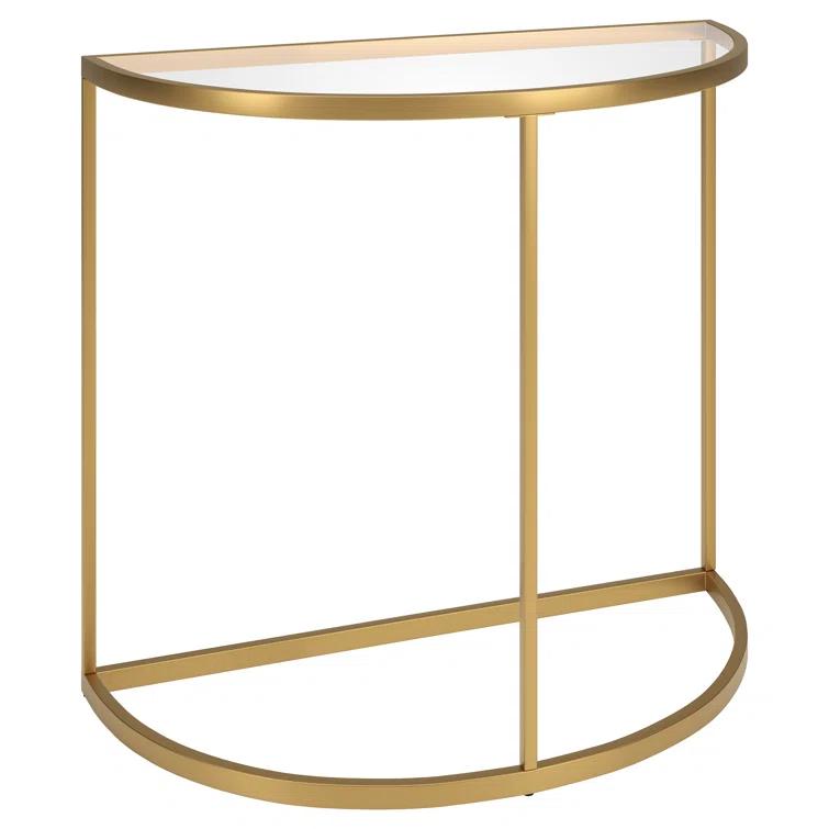 Rushna 32'' Glass Top Console Table