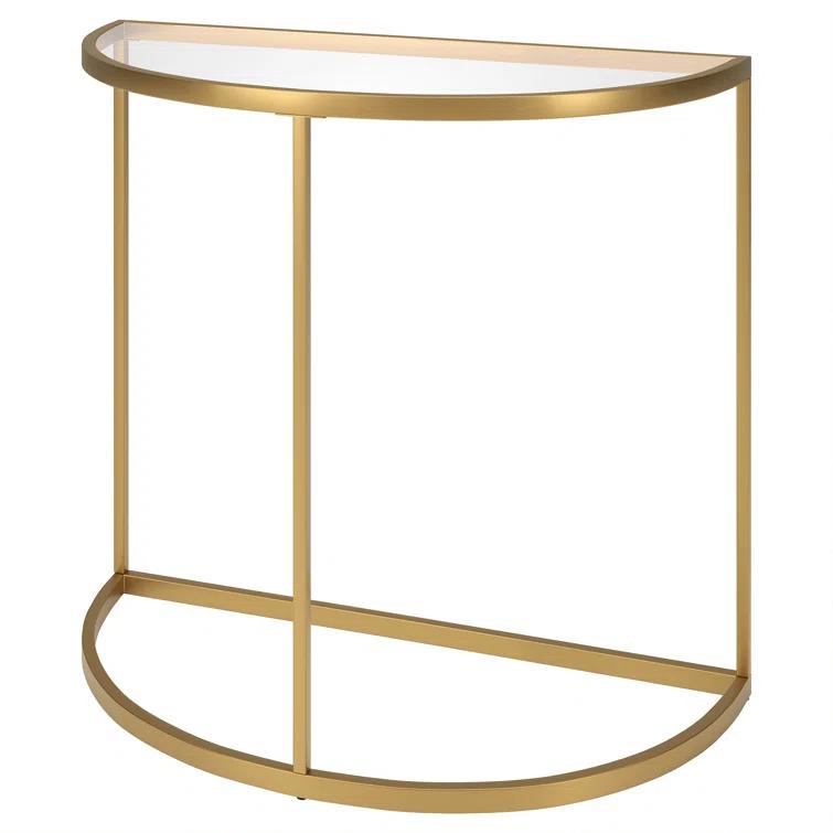 Rushna 32'' Glass Top Console Table