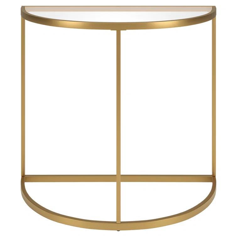 Rushna 32'' Glass Top Console Table